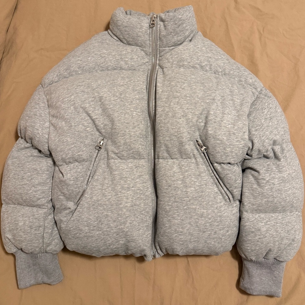 Edikted Gray Puffer Jacket